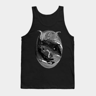 Black And White Young Devil Head Tank Top